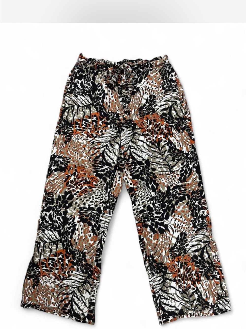 New Look Multicolor Animal Print Wide Leg Trousers
